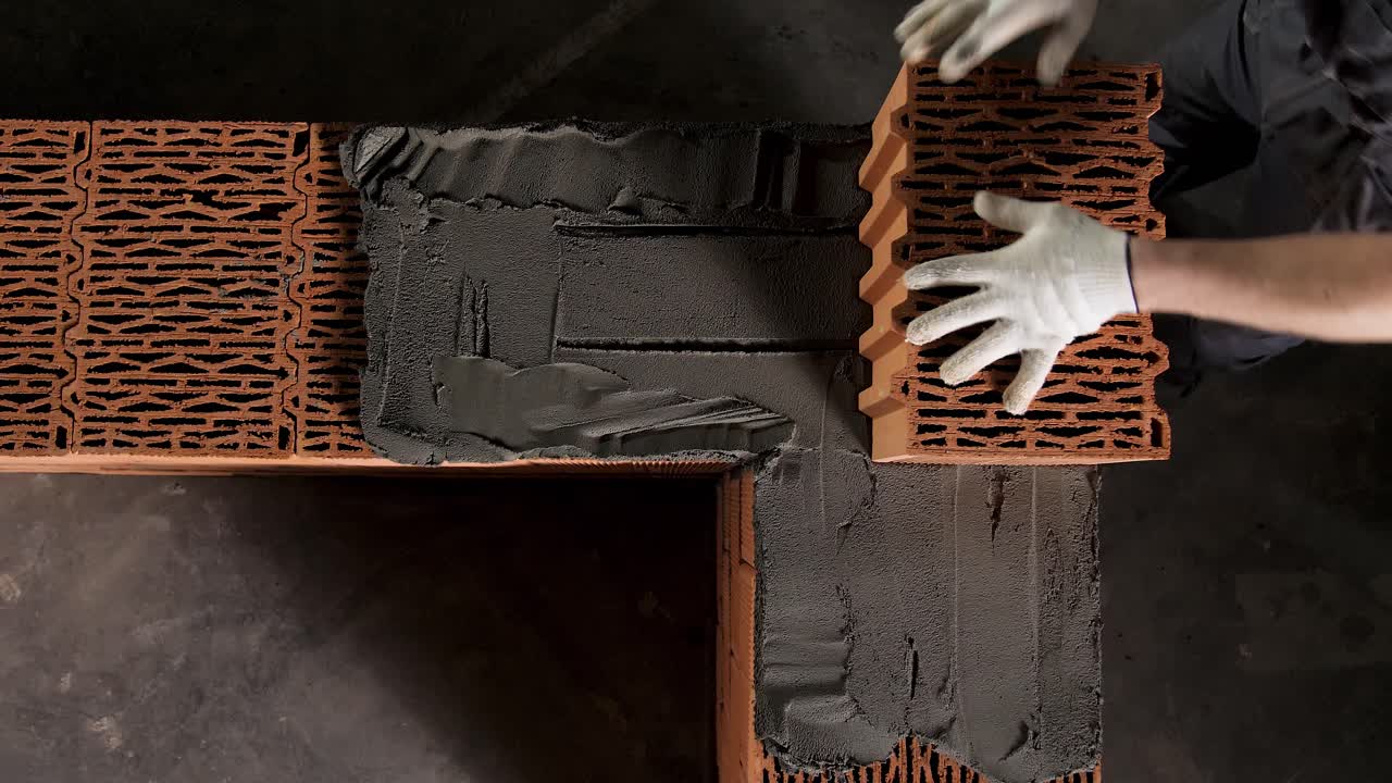 모터로 모이를 벽돌로 짓는 것