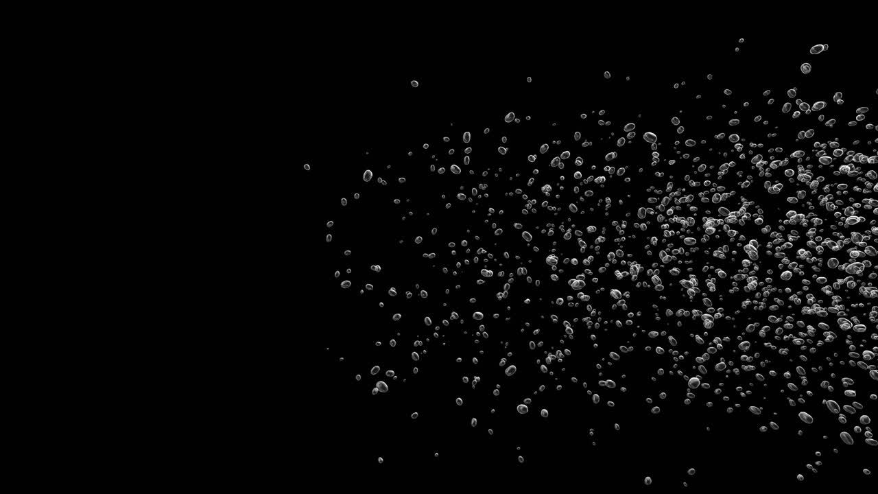 красивые подводные пузырьки облаков на черно-белом фоне.