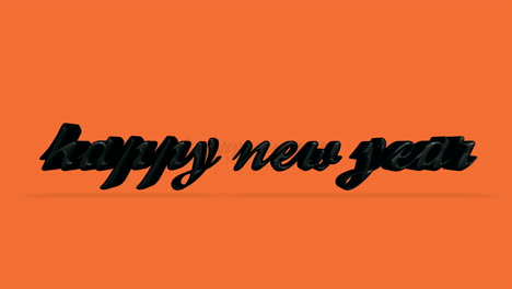 Rolling-Happy-New-Year-text-on-orange-gradient