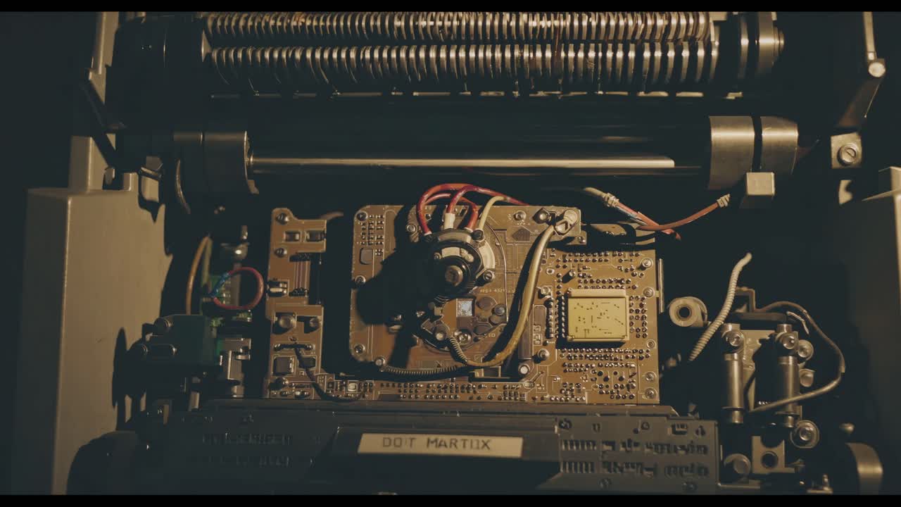Inside View of a Dot Matrix Printer