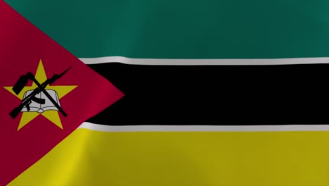 mozambique agitando la bandera animación 4k movimiento de fondo de papel de pared