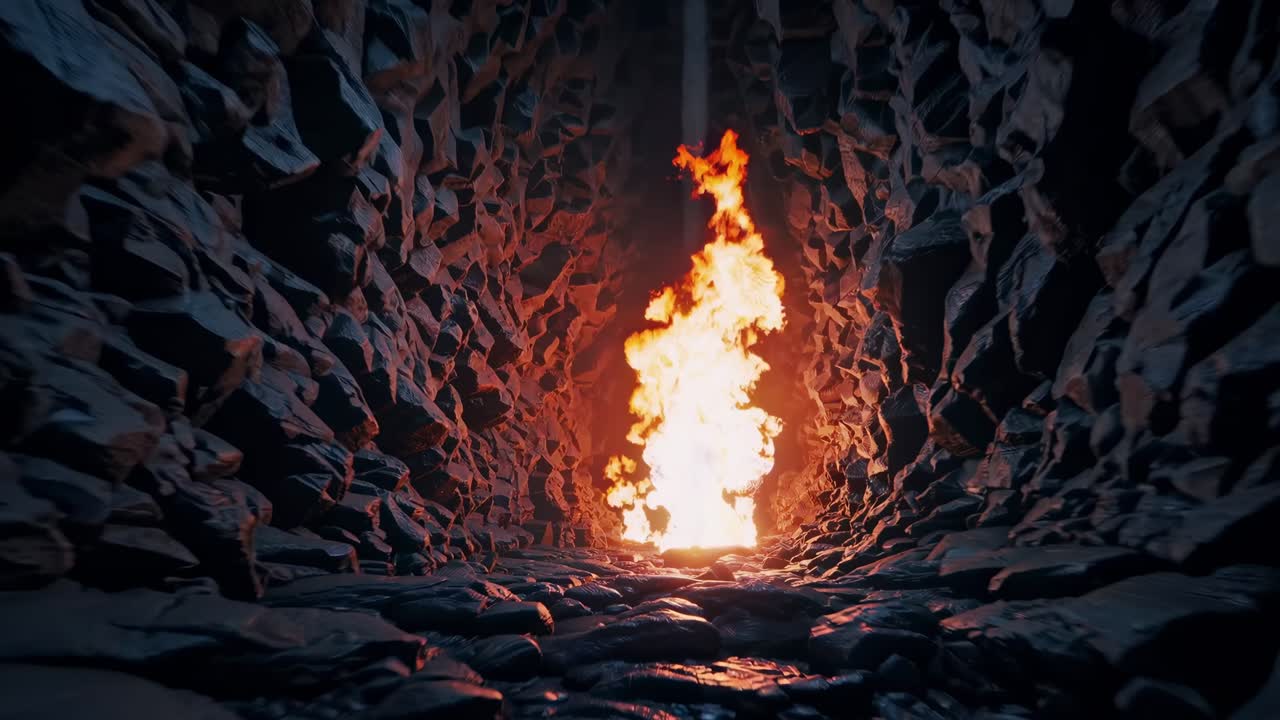 Cave with Fire