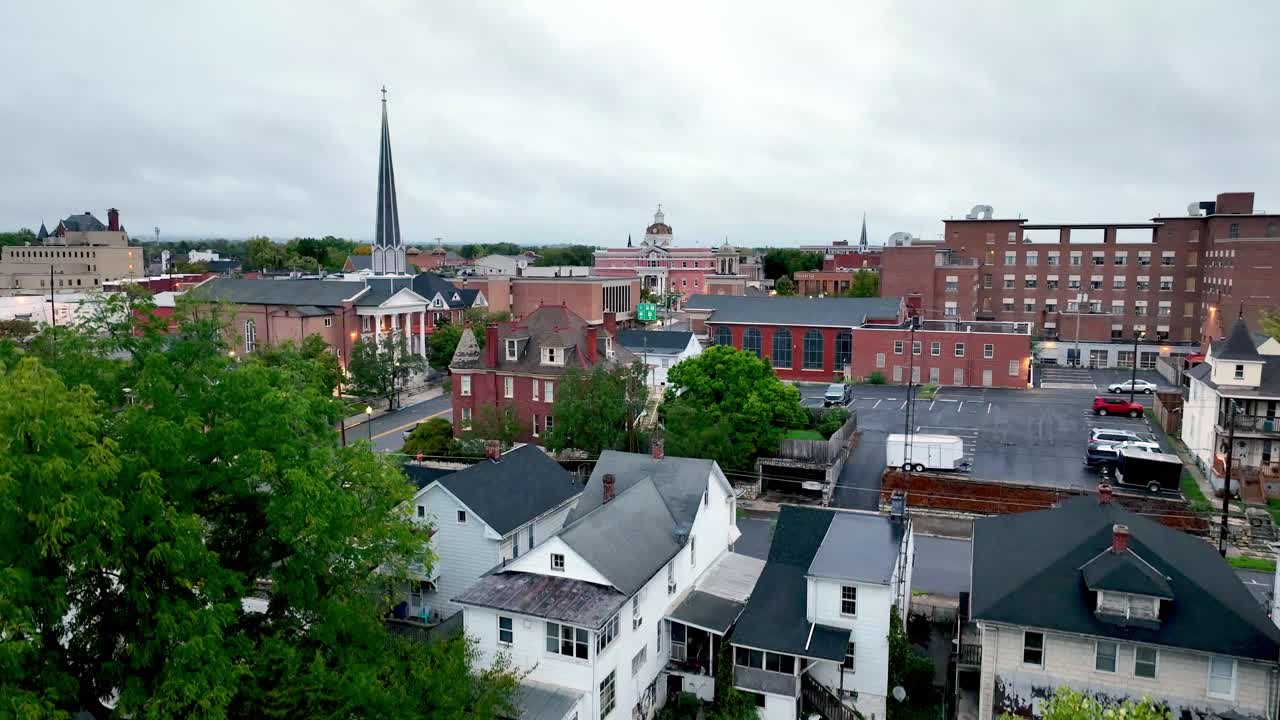 Aerial View of a Small Town in Pennsylvania