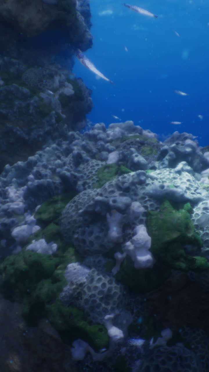 Colorful coral reef teeming with fish in a vibrant underwater environment