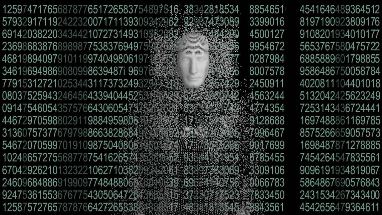 cuerpo humano con procesamiento de datos