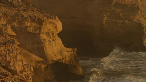 coastal cliffs at sunset