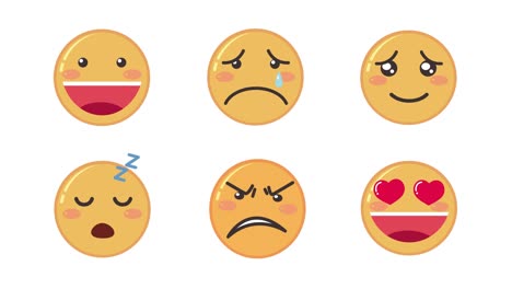 various emoticons displaying different emotions