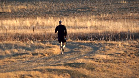 Slow-motion-footage-of-trail-runner