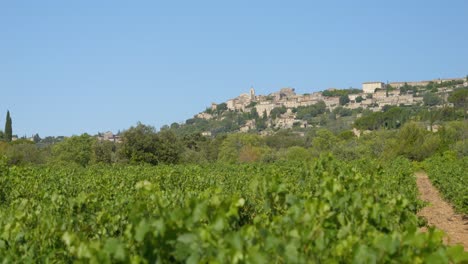 hermosa mujer disfrutando de la vista en el sur de francia, gordes