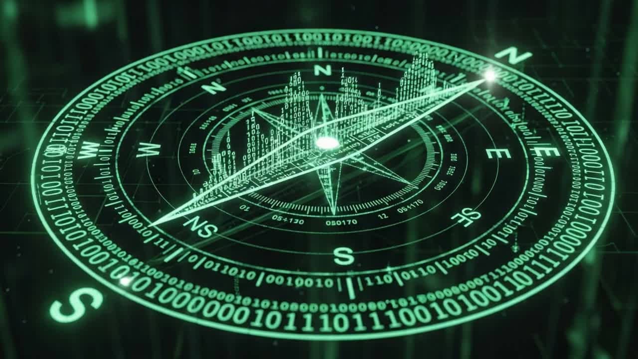 A Captivating Digital Compass: Exploring the Intersection of Technology and Navigation with a Futuristic Spin on Traditional Navigation Tools