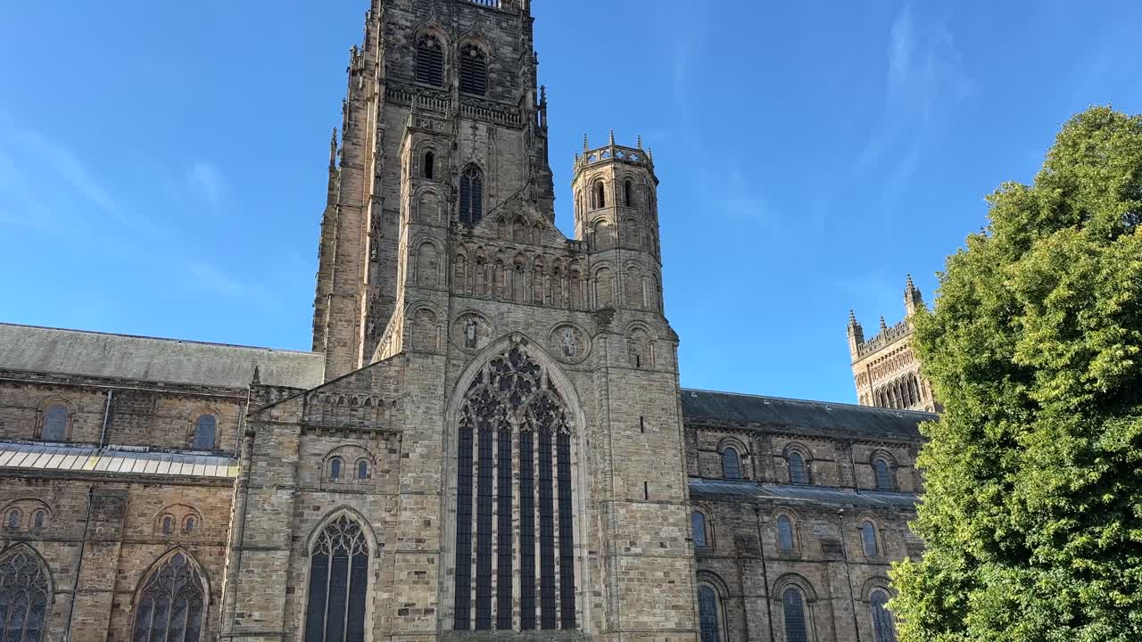 Durham town city north east england cathedral university river wear bridge