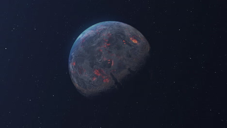 a planet in deep space