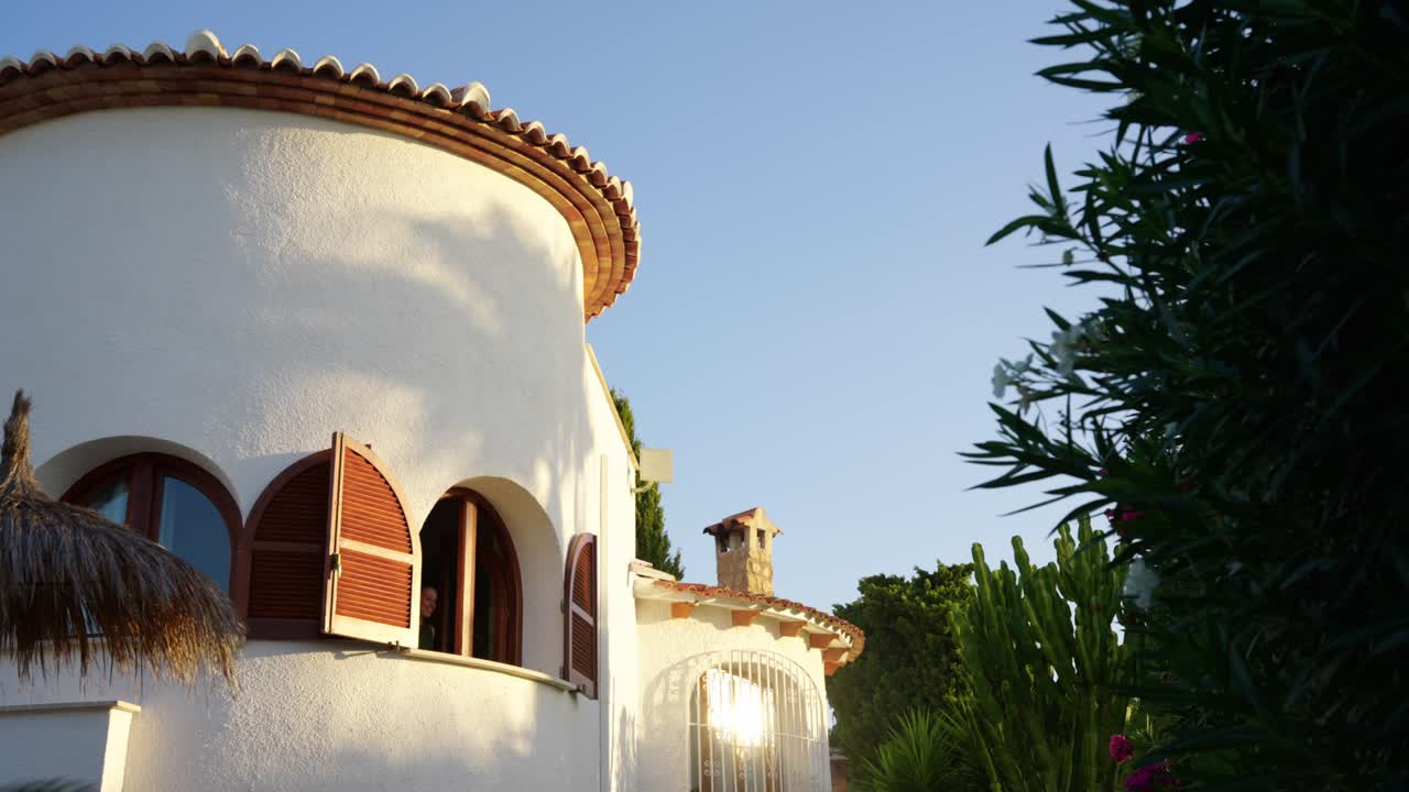 Architectural Private Villas At The Summer Resort In Calpe Town In Costa Blanca, Spain. Close-up Shot