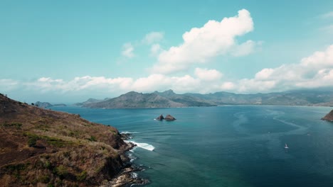 beautiful coastal scenery of the gili islands off the coast of lombok and bali, indonesia