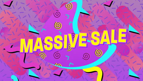 massive sale graphic on pink background