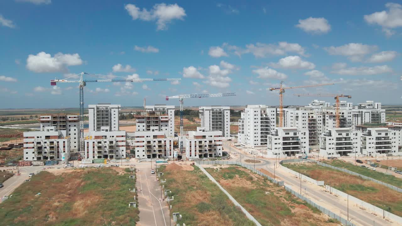 nuevos edificios de barrio en la nueva ciudad del distrito sur de israel.