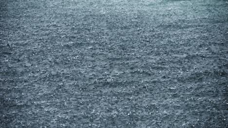 heavy rain on sea water surface