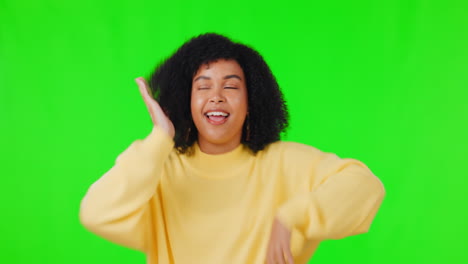mujer, bailando con energía