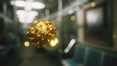 epidemia de coronavirus covid-19 en el vagón del metro