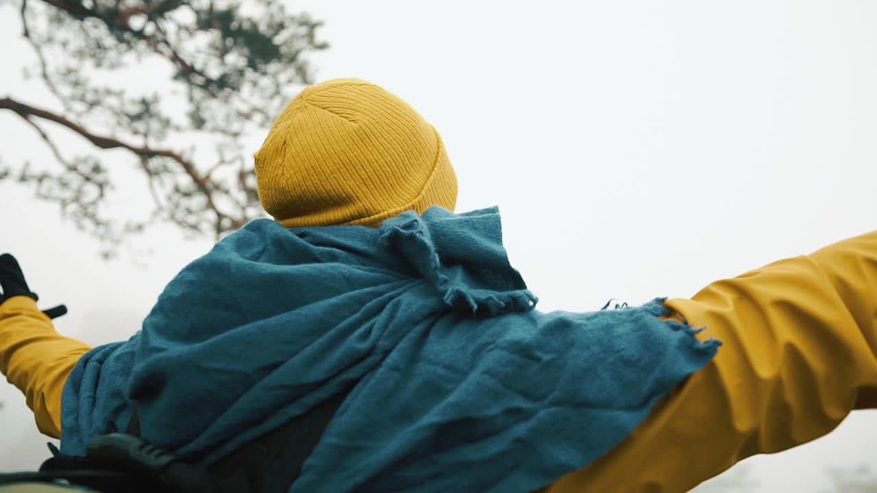Man enjoying nature during a hike
