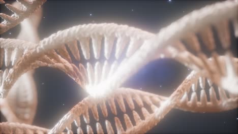 Estructura-De-Doble-Hélice-De-La-Animación-De-Primer-Plano-De-La-Hebra-De-Adn