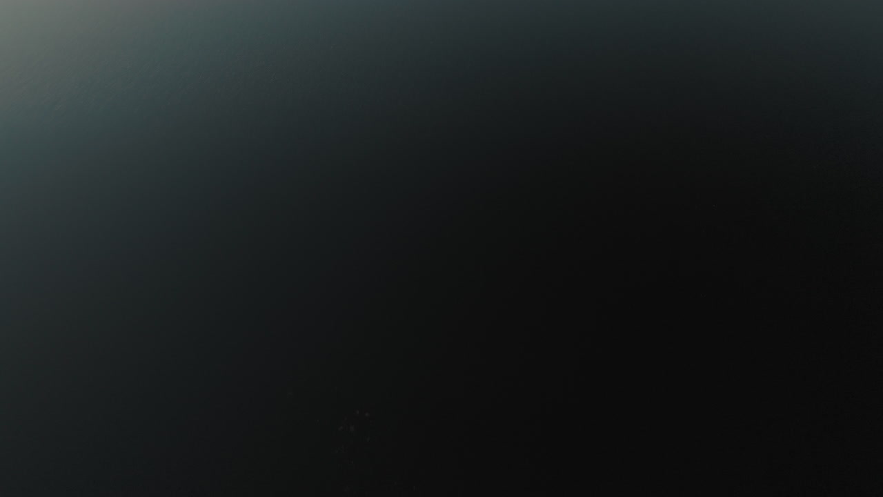 노스 캐롤라이나의 일몰에 호수의 공중 전망