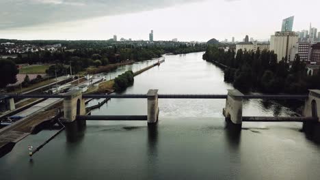 standing-still-above-the-sewer-of-Frankfurt-am-Main-Germany,-no-movement