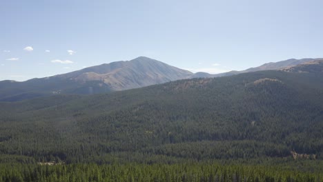 drone flying through mountains in colorado