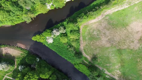 river in manchester uk aerial view