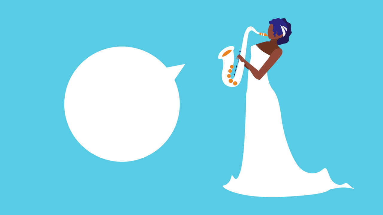 색소폰을 연주하는 여자