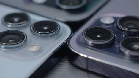 closeup of smartphone cameras