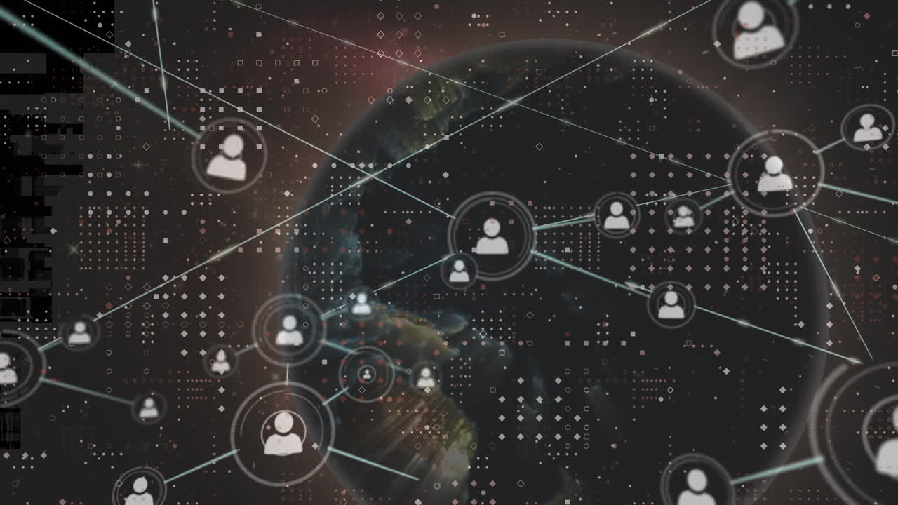 Animation of diverse data processing over globe
