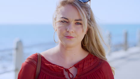 woman, face or windy hair and fashion