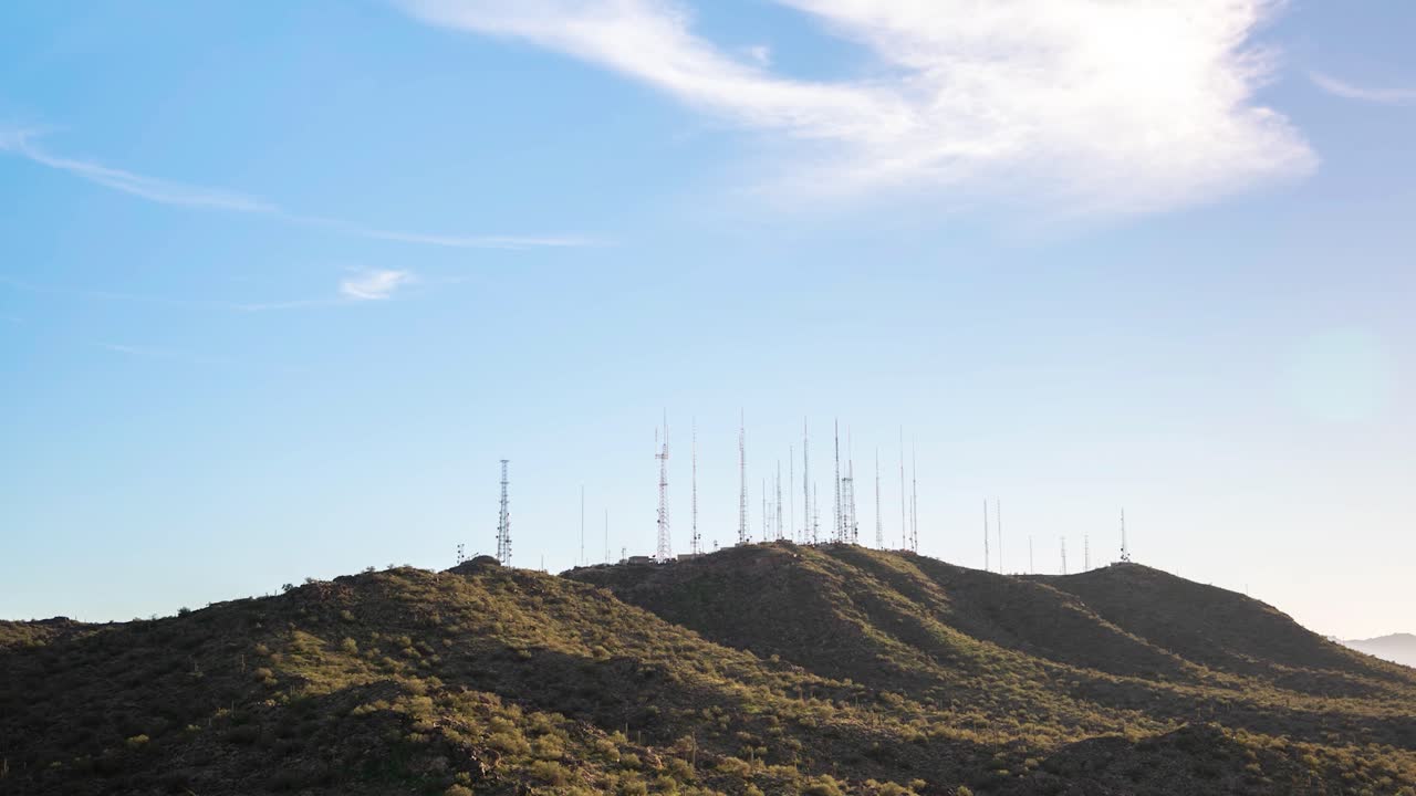 South Mountain communication towers in Phoenix, Arizona.