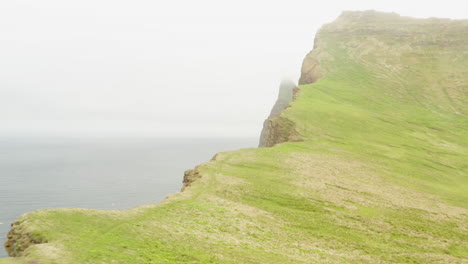 Flight-along-hiking-path-next-to-seacliff-edge-in-Hornstrandir-Nature-Reserve