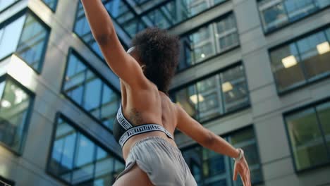 woman exercising outdoors