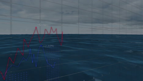 Animation-of-financial-data-processing-over-sea