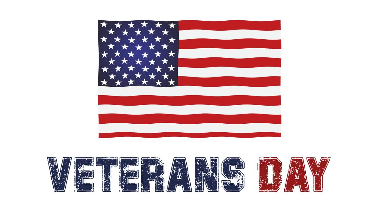 행복한 참전용사 날에 미국 발이 흔들리는 애니메이션