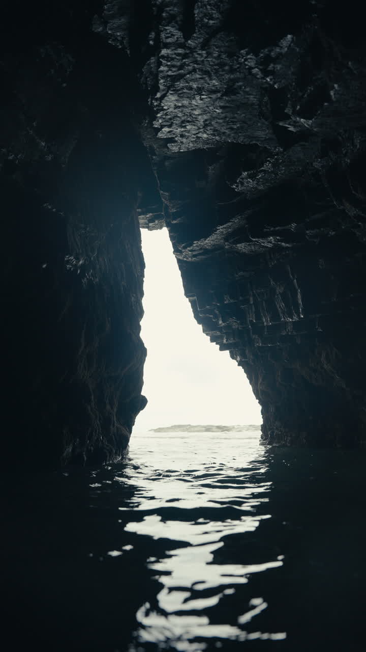 Cave entrance with sea view