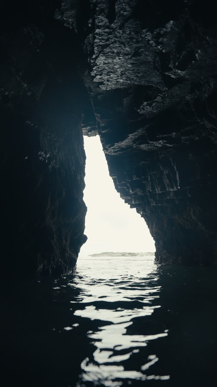 Cave entrance with sea view