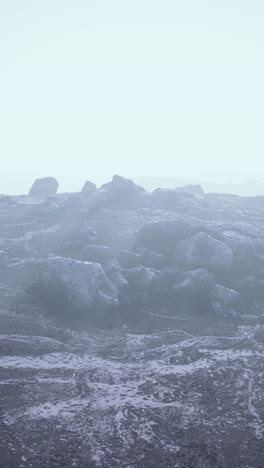 rocky landscape on an alien planet