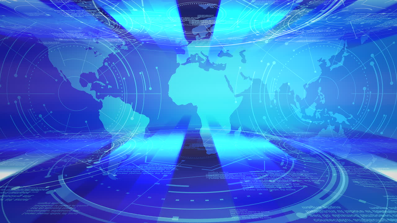 notizie animazione grafica con linee e sfondo astratto mappa del mondo 1