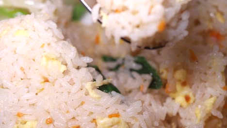 close-up of fried rice