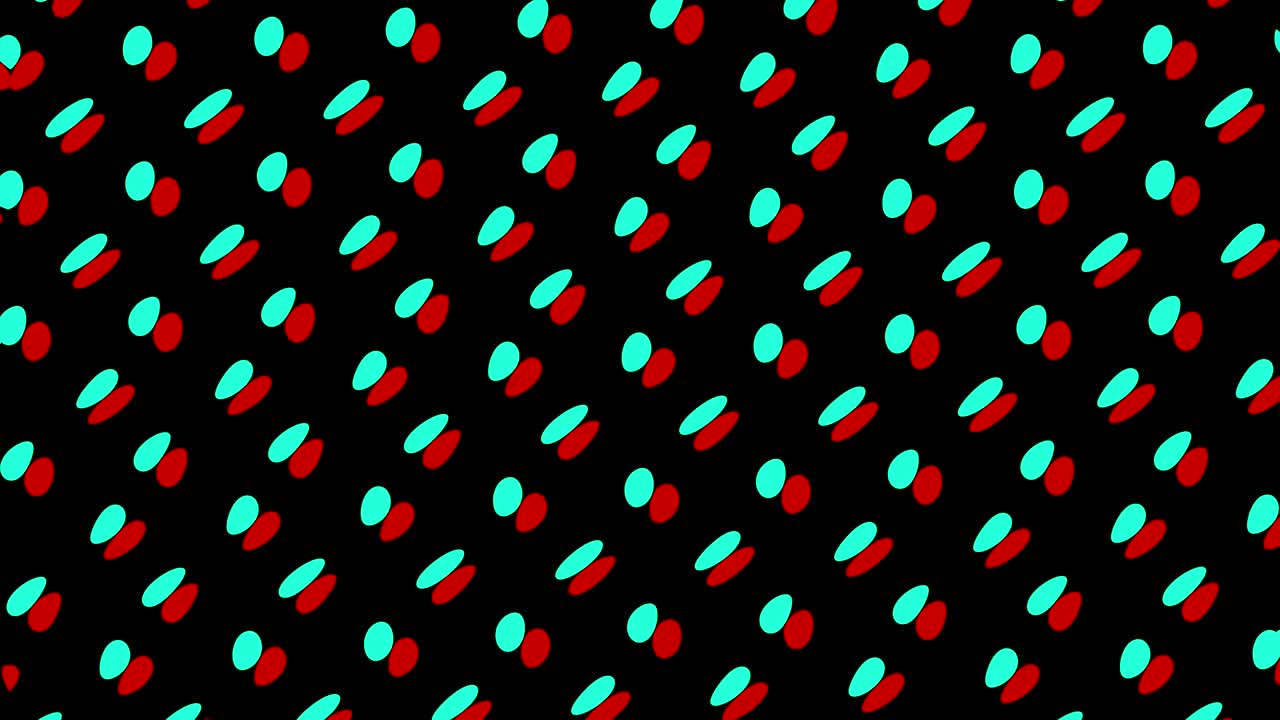 raphic 2D video pattern with wave effect, which rotates to the right and then reverses to the left