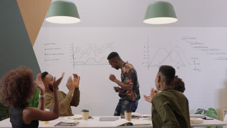 african-american-business-people-celebrating-corporate-victory-team-leader-businessman-excited-dancing-funny-in-happy-boardroom-presentation-meeting