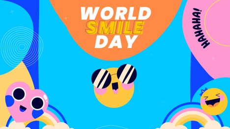 motion graphic of hand drawn flat world smile day instagram posts collection