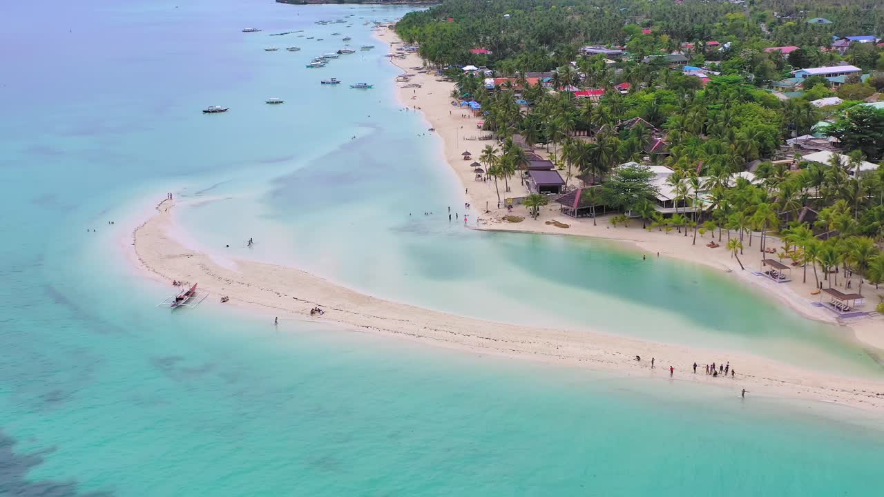 Veduta Aerea Di Banco Di Sabbia Su Isola Tropicale