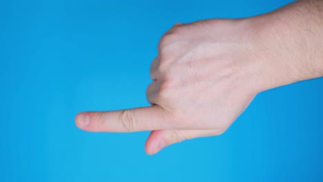 hand pointing with index finger