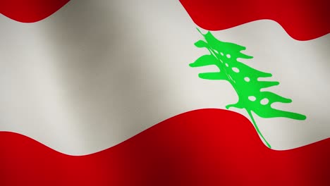 lebanon background flag texture waving - video loop seamless