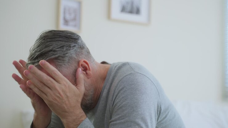homem mais velho deprimido
